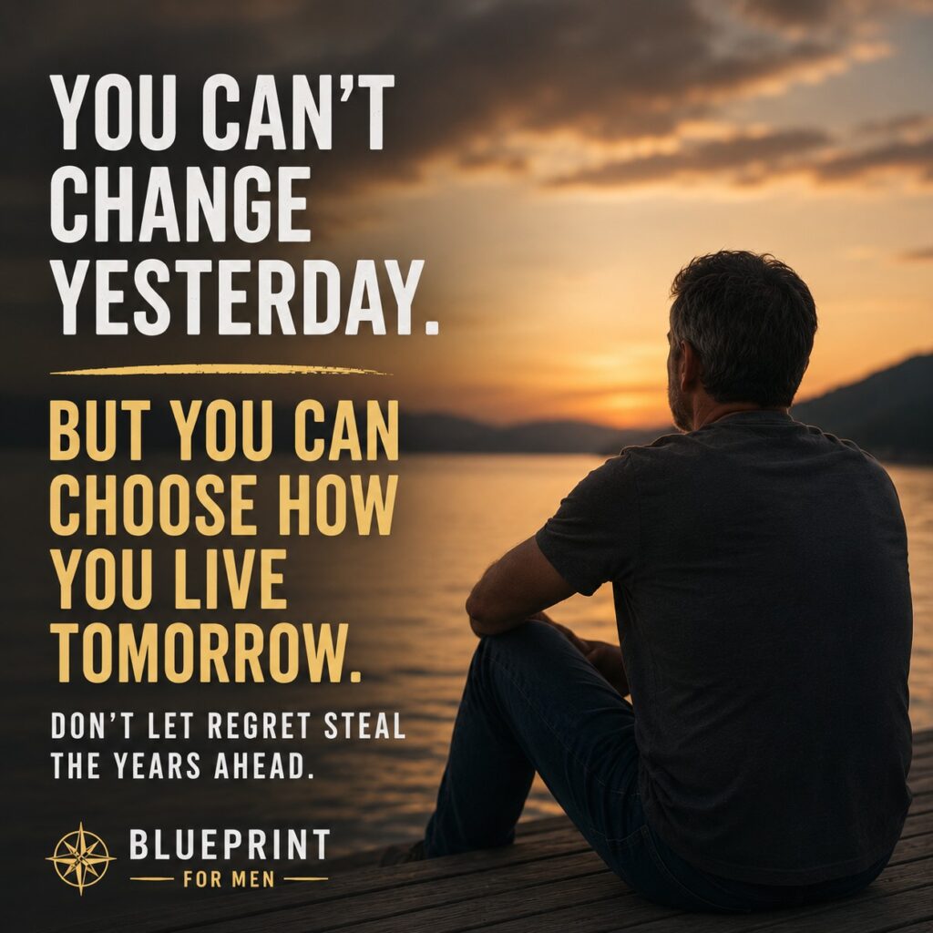 Man reflecting on regret and the future after 50