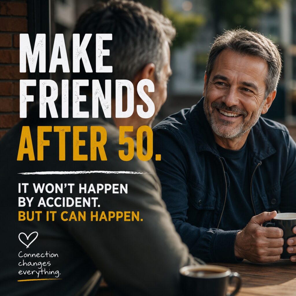 man learning to make friends by making effort