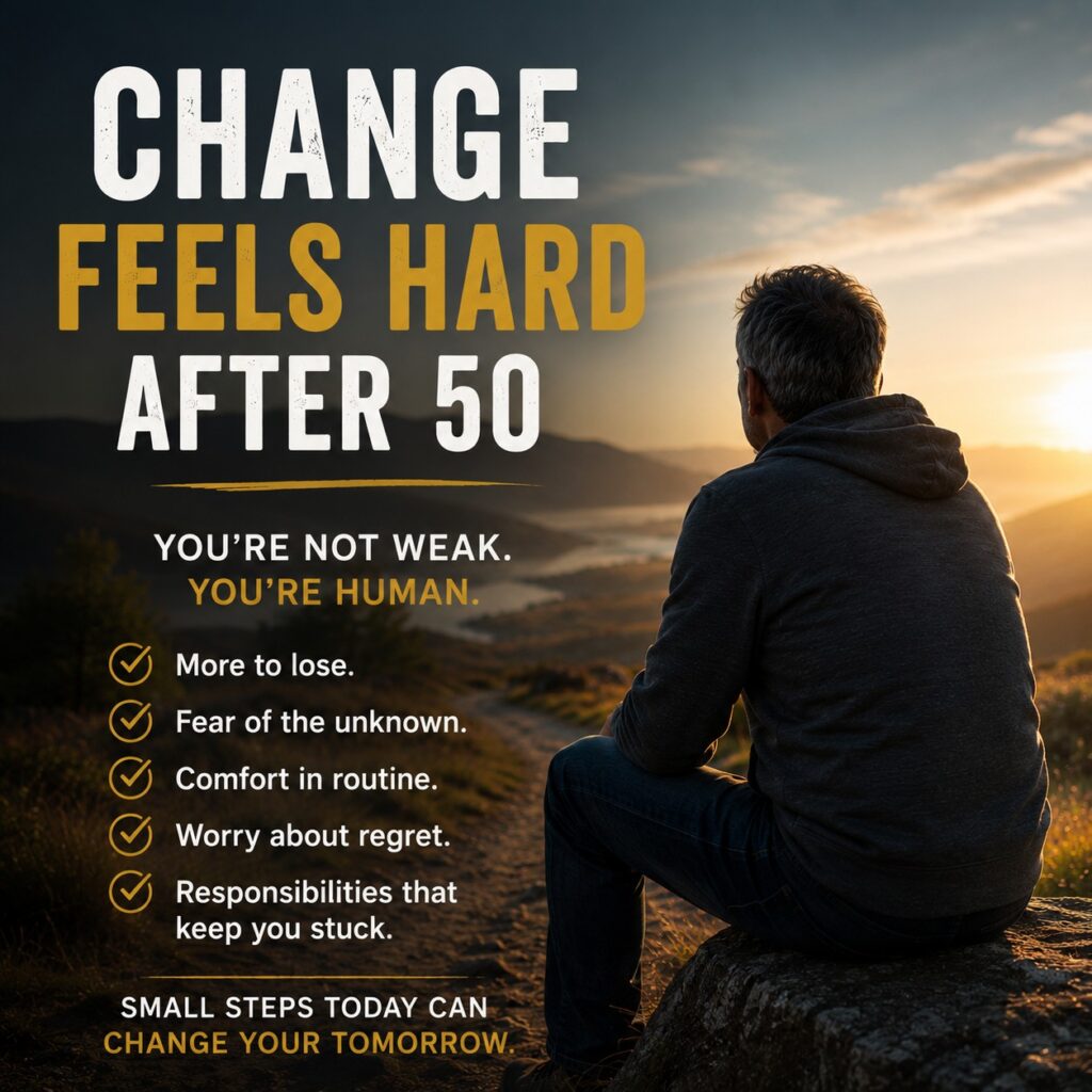 Man in his 50s reflecting on change and the future